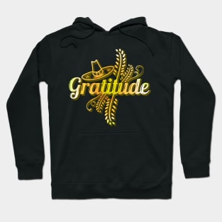 Wheat Ear Pilgrims Hat Gratitude Thanksgiving Hoodie